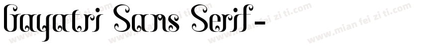 Gayatri Sans Serif字体转换